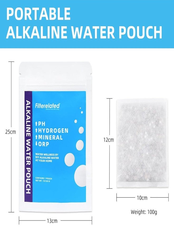 Filterelated Alkaline Water Filter Pouch,100g Portable Alkaline Water Filtration System pH9.5+ for Your Bottle, Pitcher, Jug, Container 420L /111 gallons/1470 Cups(1 Pack) - Image 4